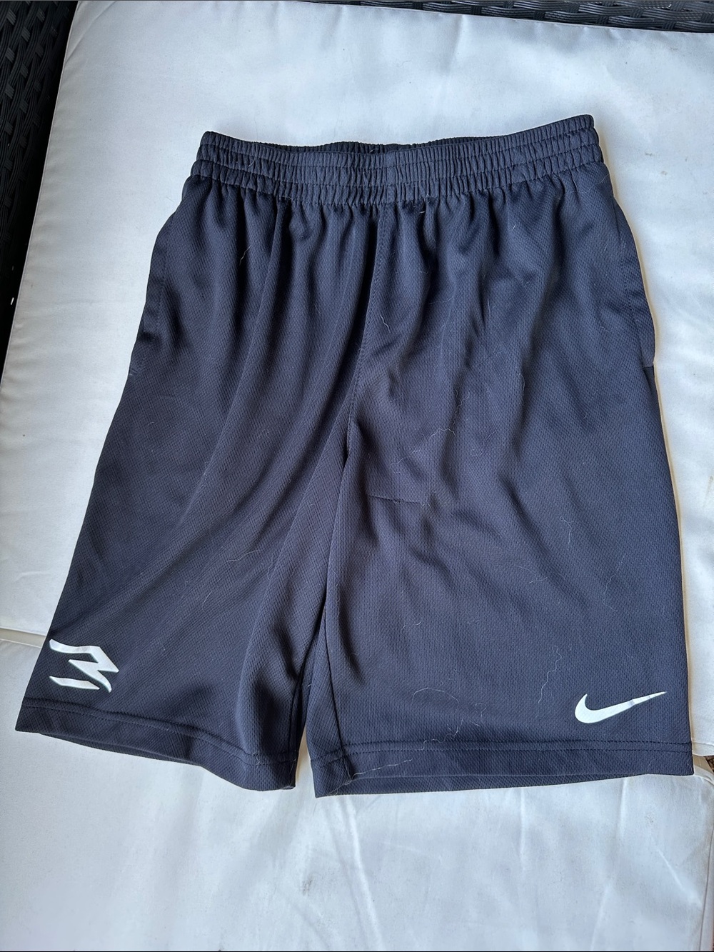 Nike‎ Men’s Black Athletic Shorts with White Swoosh